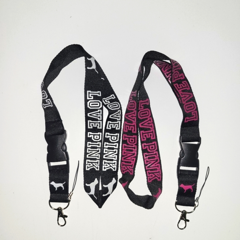 Car Keys Holder Love PINK Victoria's Secret Combo C One Size Lanyard with Clip